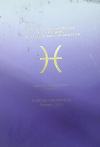 Daftar inventarisasi masalah RUU anti KDRT Tim Kecil Komnas Perempuan
