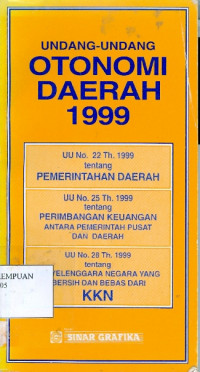 Undang-Undang Otonomi Daerah 1999