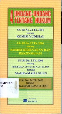 4 Undang-Undang tentang Hukum