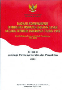 Buku III lembaga pemusyawaratan dan perwakilan jilid 2