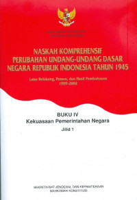 Buku IV kekuasaan pemerintahan negara : jilid 1