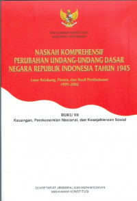 Buku VII keuangan, perekonomian nasional dan kesejahteraan sosial