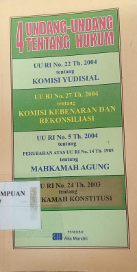4 undang-undang tentang hukum