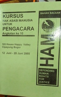Kursus HAM Untuk Pengacara Angkatan ke 10