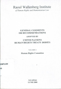 General comments or recommendations adopted by United Nations Human Rights Treaty Bodies