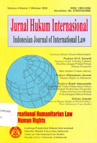 Jurnal Hukum Internasional, Indonesian Journal of International Law