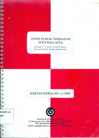 Opini Publik terhadap WTO dan AFTA