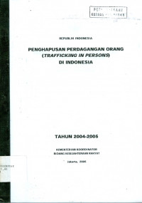 Penghapusan perdagangan orang (trafficking in persons) di Indonesia