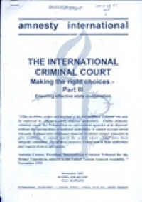 The international criminal court making the right choice
