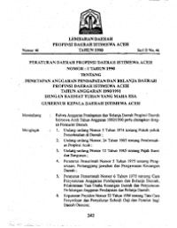 Peraturan daerah propinsi daerah istimewa Aceh