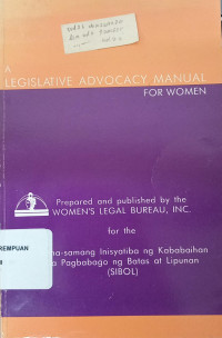 A Legislative Advocacy Manual For Women