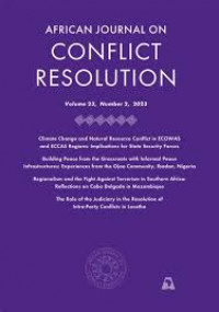 African Journal on conflict resolution: Special Issue on Gender and transitional justice in africarnSpecial Issue on gender and transitional justice in African
