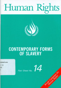 Contemporary forms of slavery fact sheet no. 14