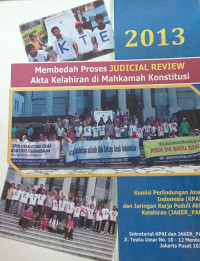 Membedah proses judicial review akta kelahiran di mahkamah konstitusi