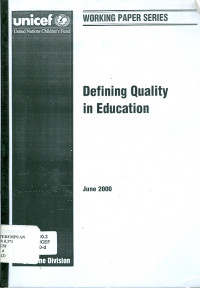Defining quality in education
