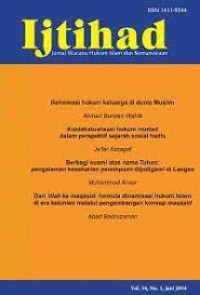 Ijtihad: Jurnal Wacana Hukum Islam dan Kemanusiaan 2009