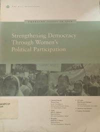 Emerging Issues in Asia: Panel II: Strengthening Democracy Through Women's Political Participation