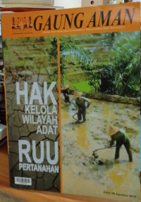 Hak Kelola Wilayah Adat RUU Pertanahan