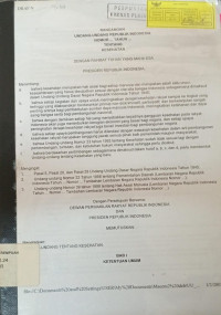 Rancangan undang-undang republik Indonesia tentang Kesehatan