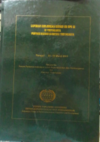 Laporan Kunjungan Komisi VII Dewan Perwakilan Rakyat Republik Indonesia di Yogyakarta Provinsi Daerah Istimewa Yogyakarta Tahun 2003