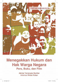 Menegakkan Hukum dan Hak Warga Negara Pers, Buku dan Film