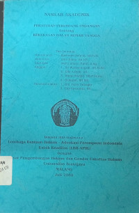 Naskah akademik peraturan perundang-undangan tentang kekerasan dalam rumah tangga