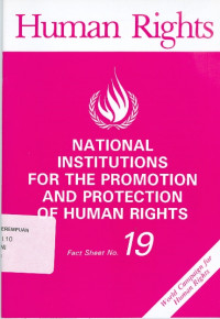 National Institutions for The Promotions and Protection of Human Rights Fact Sheet No. 19