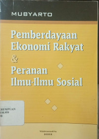Pemberdayaan ekonomi rakyat & peranan ilmu-ilmu sosial
