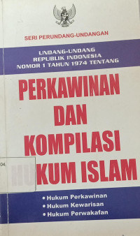 Undang-undang republik indonesia nomor 1 tahun 1974 tentang perkawinan dan kompilasi hukum islam