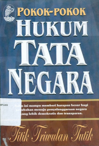 Pokok-pokok hukum tata negara