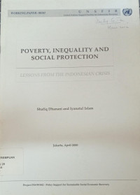 Poverty, inequality and social protection: Lessons from The Indonesian Crisis