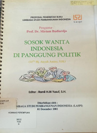 Sosok wanita Indonesia di panggung politik (70th tahun Hj. Aisyah Aminy, SH): proposal penerbitan buku lembaga studi pembangunan Indonesia