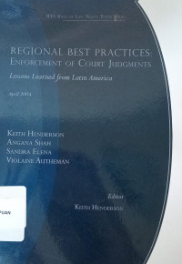 Regional best practices: Enforcement of court judgments