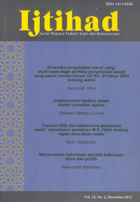 Ijtihad  : Jurnal Wacana Hukum Islam dan Kemanusiaan