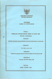 Putusan nomor 10-17-23/PUU-VII/2009