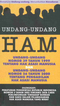 Undang-Undang HAM, Undang-Undang nomor 39 Tahun 1999 Tentang Hak Asasi Mansuia dan Undang-Undang nomor 26 Tahun 2000 Tentang Pengadilan Hak Asasi Manusia