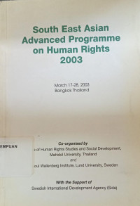 South East Asian advanced programme on human rights 2003