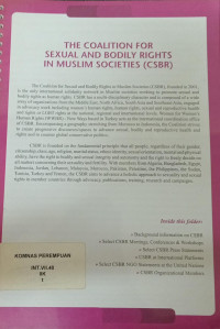 The coalition for sexual and bodily rights in muslim societies (CSBR)