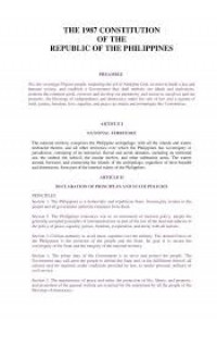 The 1987 constitution of the Republic of Philippines