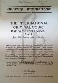 The international criminal court making the right choice
