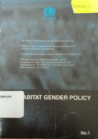 Un-habitat gender policy no. 1