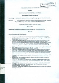 Undang-Undang No. 62 Tahun 1958 tentang Kewarganegaraan Republik Indonesia