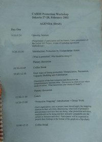 CARDI Protection Workshop Jakarta 27-28, Februari 2002