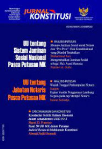 Jurnal Konstitusi Vol. 2 No 3, November 2005