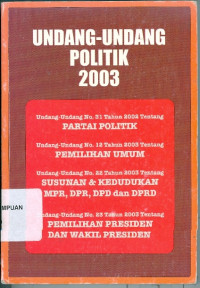 Image of Undang-undang politik 2003