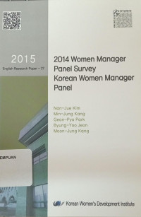 Image of 2014 Women Manager Panel Survey Korean Women Manager Panel
