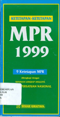 Image of Ketetapan-ketetapan MPR 1999