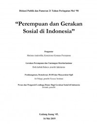 Image of Perempuan dan Gerakan Sosial di Indonesia. Makalah Peringatan 21 Tahun Mei 98