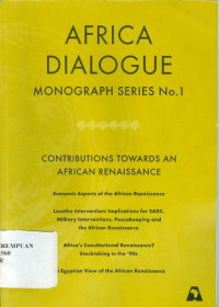 Image of Contributions towards an African renaissance