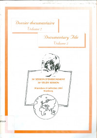 Image of Dossier documentaire, vol. 2 cours fondamentaux : 34e session d'enseignement=Documentary file, vol. 2 fundamental courses : 34rd study session